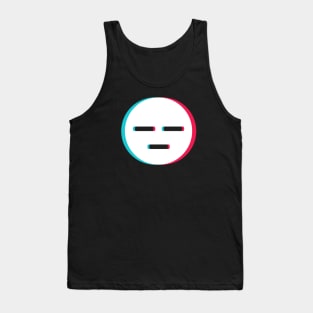 TikTok dumb irritated frustrated emoji smiley White Tank Top